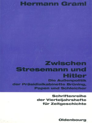 cover image of Zwischen Stresemann und Hitler